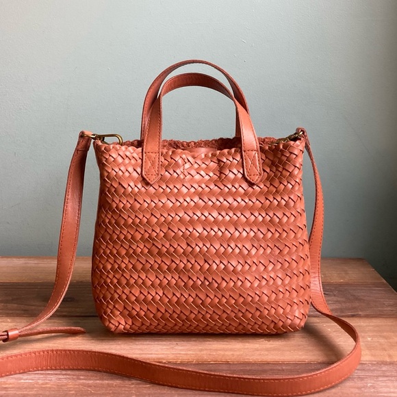 Madewell The Small Transport Crossbody Bag Woven Leather Edition - Picture 7 of 7